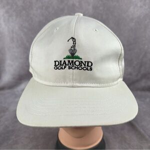 LA Mode Diamond Golf Schools Clubhouse Dad Cap Cream Adjustable Hat READ